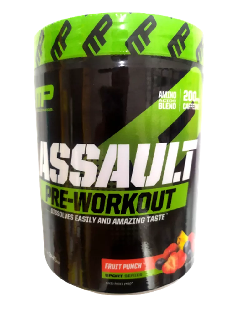 אבקה להכנת משקה על בסיס חומצות אמינו - MP ASSAULT PRE  WORKOUT