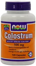 קולסטרום 500 מ"ג 120 קפסולות NOW Colostrum 500 mg  Capsules כליל הטבע