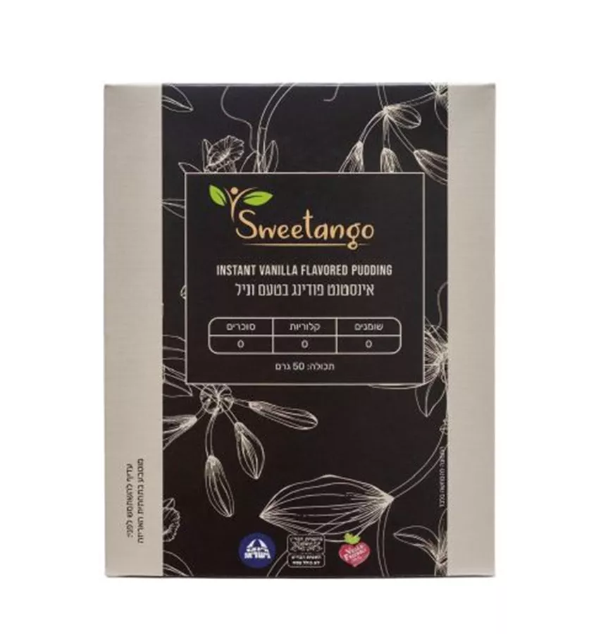 אינסטנט פודינג בטעם וניל  - סוויטנגו  50 גרם           Sweetango Vanilla Instant Pudding
