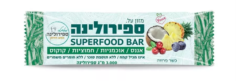 חטיפי הבריאות הטבעיים של מאסטר ספירולינה אננס, אוכמניות, חמוציות וקוקוס 50 גרם