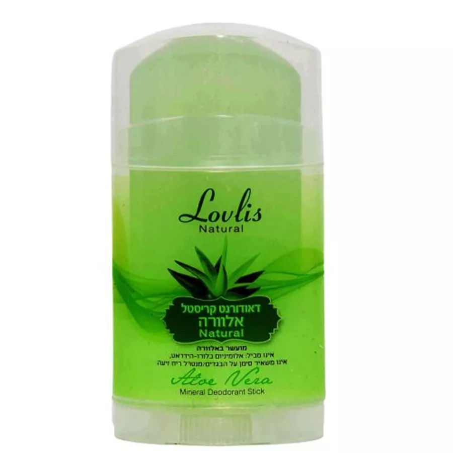 לבליס דאורדורנט אלוורה קריסטל 100 גרם LOVLIS NATURAL ALOE VERA DEODORANT