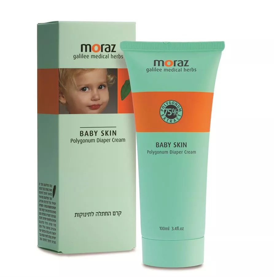 קרם החתלה לתינוקות 100 ג' - מורז - MORAZ BABY SKIN -Polygonum Diaper Cream