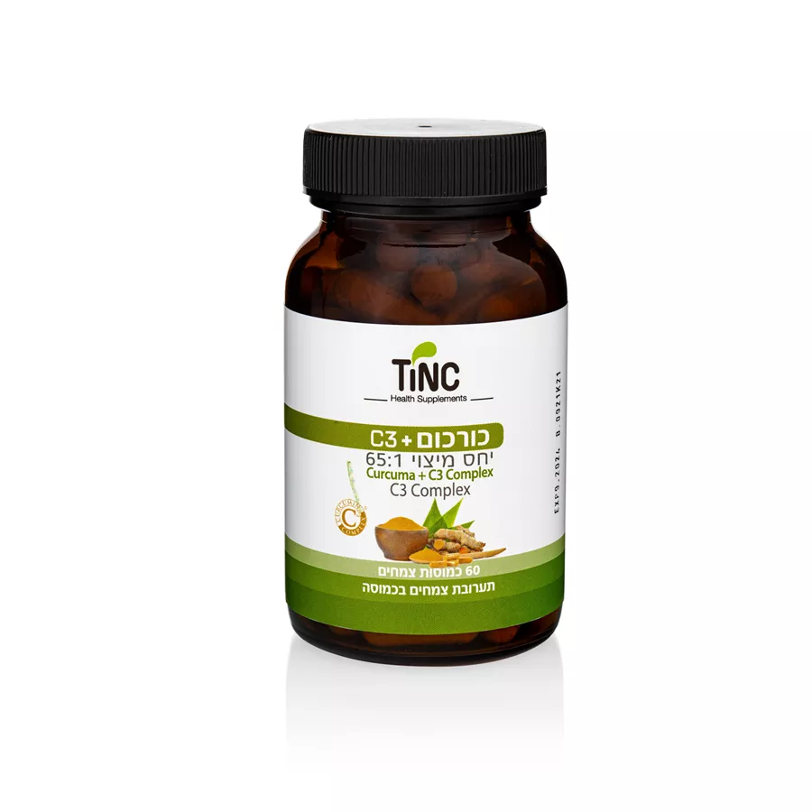 כורכום + C3 COMPLEX טינקטורה טק 180 כמוסות