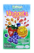 חטיפי פירות נוגטס 8 יחידות (136 גרם) Nuggets Fruit Snacks כליל הטבע
