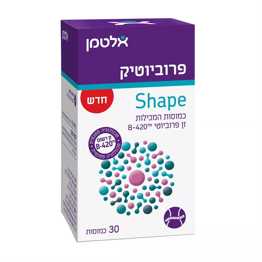 פרוביוטיק שייפ - אלטמן  מארז זוגי 2*30 כמוסות    Altman Probiotic Shape