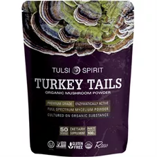 טרמטס (זנב תרנגול הודו) אבקה 50 גרם TULSI SPIRIT TURKEY TAILS כליל הטבע