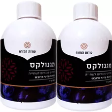 מגנולקס תרחיף מגנזיום לשתייה בטעם שזיף מיובש סודות המזרח זוג 2*500 מ"ל Magnolax oriental secrets כליל הטבע