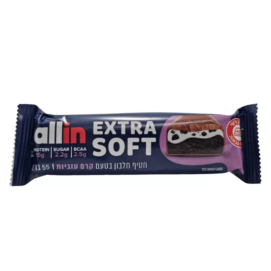 חטיף חלבון רך עוגיות אול אין ‎ALLIN‎ ‎SOFT‎ ‎COOKIE‎ ‎CREAM