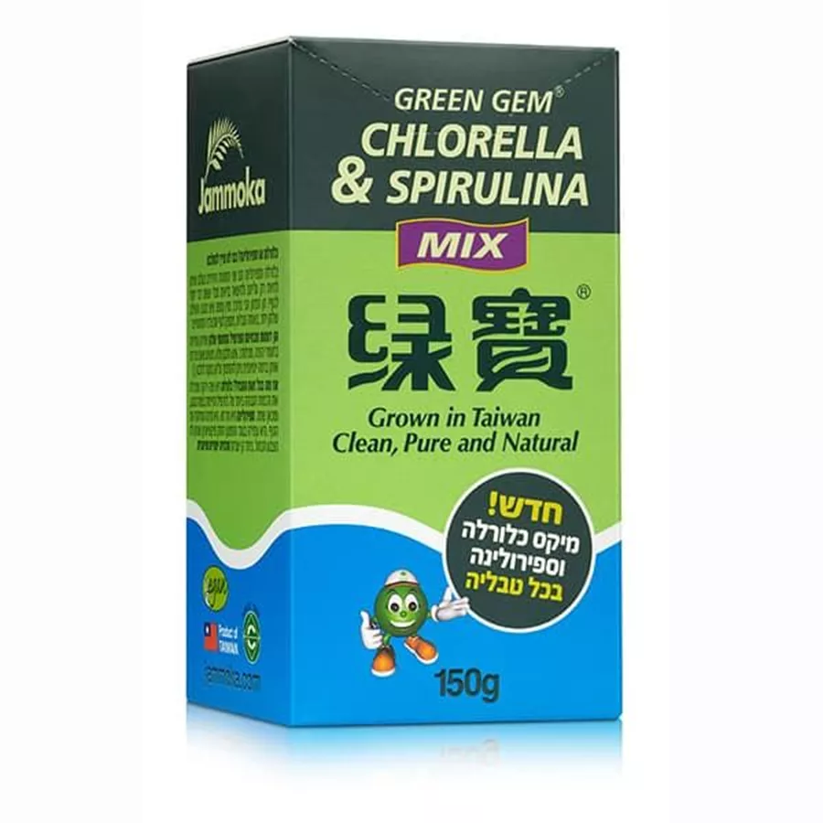כלורלה וספירולינה מיקס ג'מוקה 750 טבליות jammoka Chlorella & spirulina