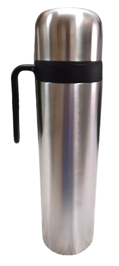 תרמוס כסוף עם פיה 1 ליטר VACCUM FLASK