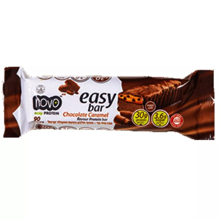 נובו איזי חטיף חלבון בטעם שוקולד קרמל 90 גרם NOVO EASY BAR Chocolate Caramel