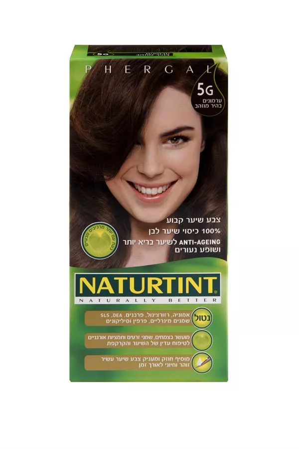 נטורטינט ערכת צבע שיער קבוע 5G ערמונים בהיר מוזהב 60 מ