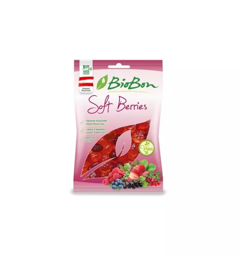 סוכריות גומי אורגניות ביובון 100 גרם BioBON Soft Berries