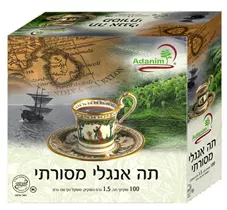 תה עדנים ירוק אנגלי מסורתי 150 גרם 100 שקיקים ADANIM כליל הטבע