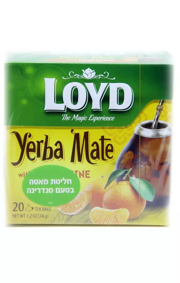 חליטת מאטה בטעם מנדרינה - לויד  20*1.7 גרם  Loyd Yerba Matr With Mandarine