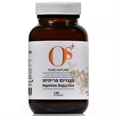 טבעקום מגנזיום פרימיום - או.אס פלוס 60 כמוסות TevaCom OS+ Magnesium Bisglycinate כליל הטבע
