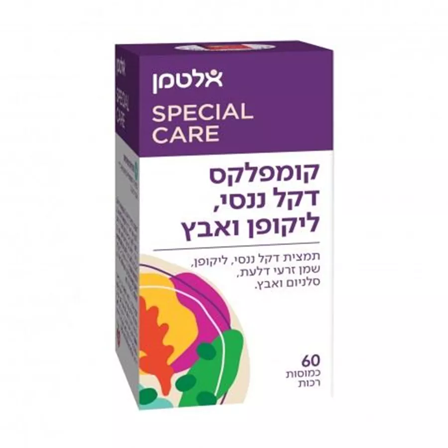 קומפלקס דקל ננסי ליקופן ואבץ - אלטמן  מהדורה מיוחדת 60+20 כמוסות     Altman Serenoa Lycopene Zinc