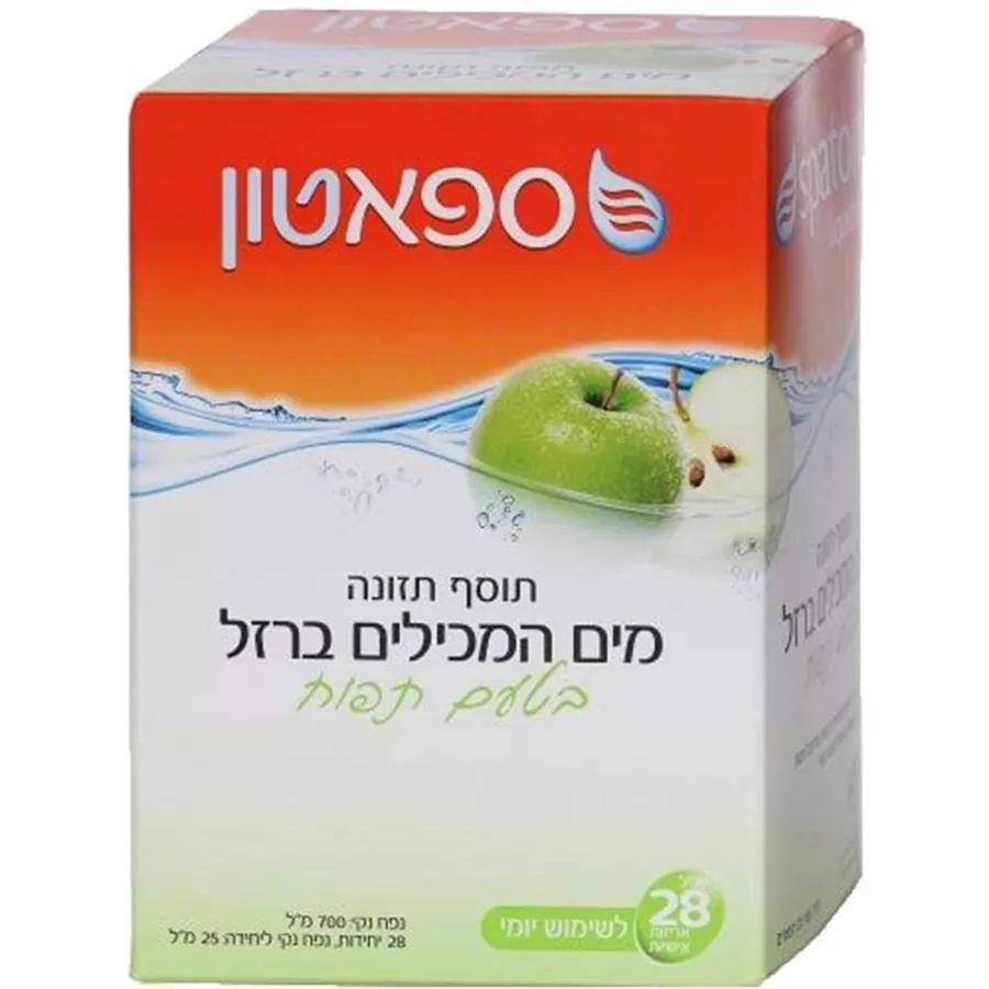ספאטון מים המכילים ברזל בטעם תפוח 28 אריזות אישיות Spatone