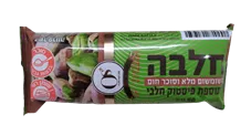 חלבה משומשום מלא וסוכר חום בתוספת פיסטוק - 50 גרם - OS+ כליל הטבע