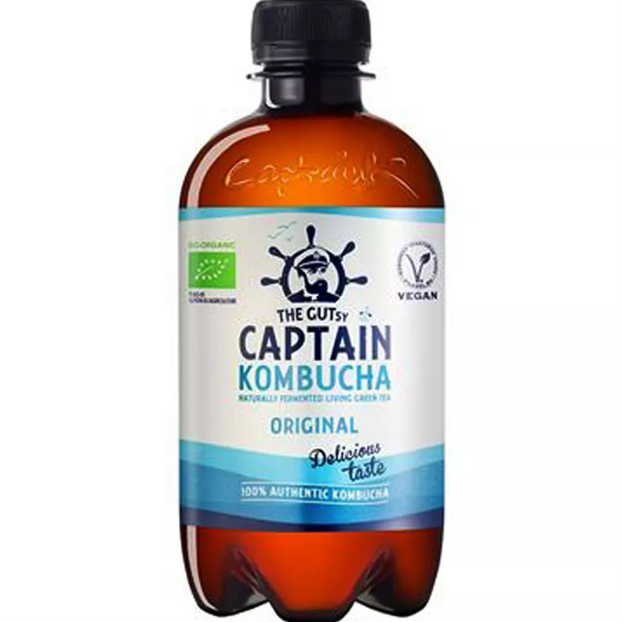 משקה קמבוצ'ה תוסס אורגני טבעי עם תה ירוק  - CAPTAIN KOMBUCHA ORIGINAL