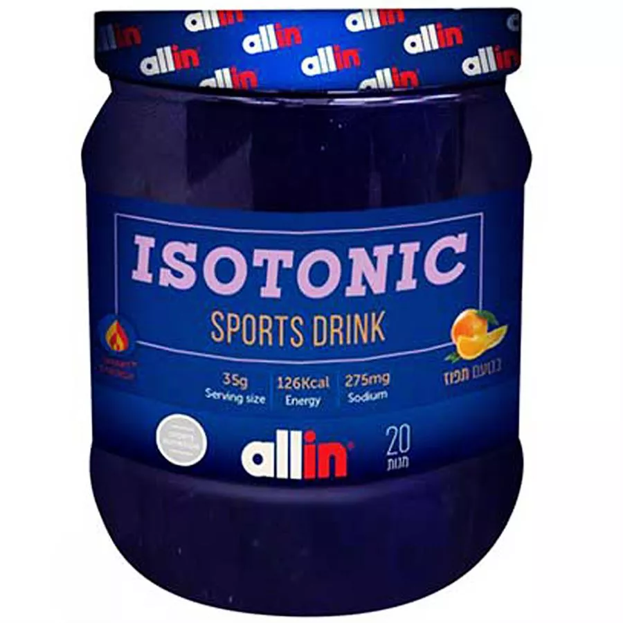 משקה ספורט איזוטוני בטעם תפוז 700 גרם 20 מנות ISOTONIC SPORT DRINK  ORANGE FLAVOR