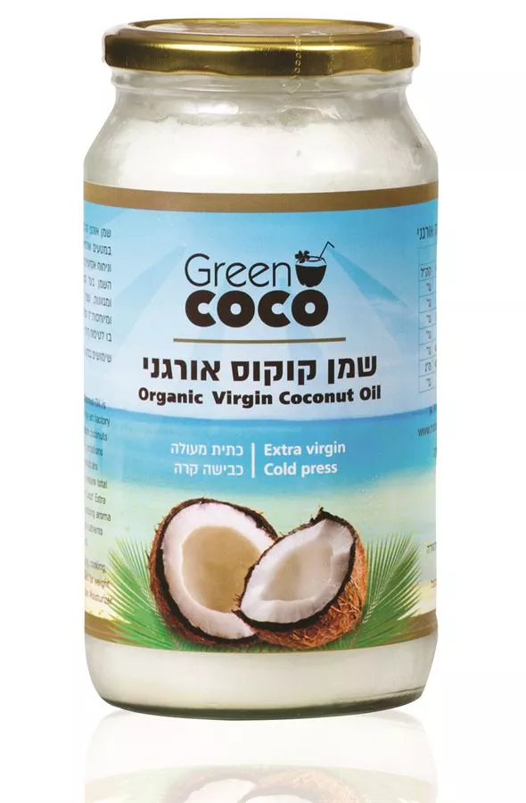 גרין קוקו שמן קוקוס אורגני 1 ליטר Green Coco Organic Virgin Coconut Oil
