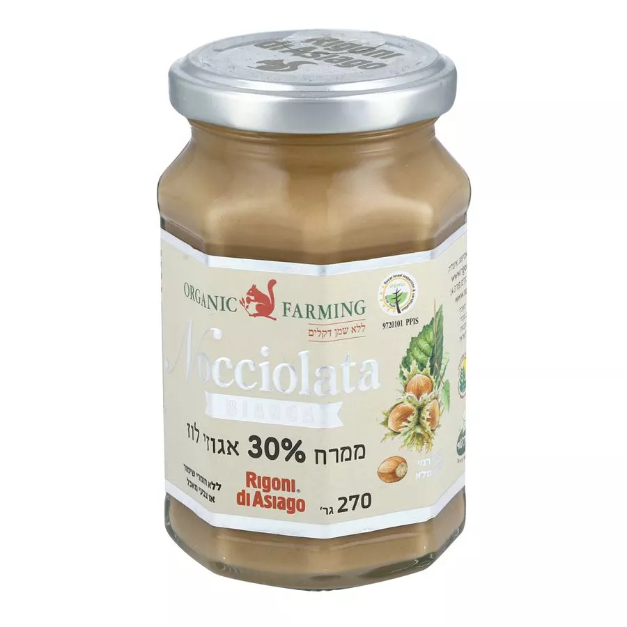 ממרח 30%  אגוזי לוז 270 גרם  Nocciolata Organic FARMING