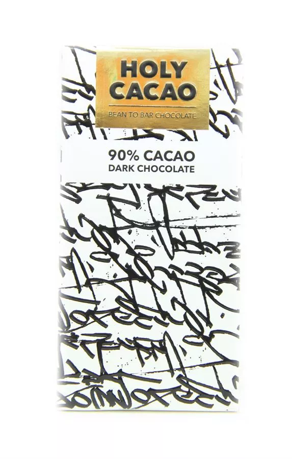 שוקולד מריר 90% קקאו הולי קקאו 100 גרם  HolyCacao Dark Chocolate