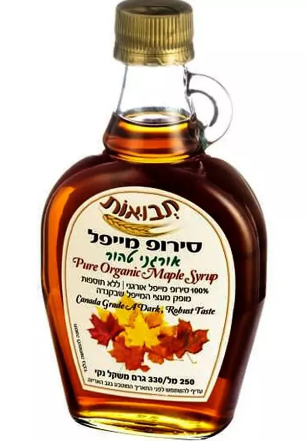 תבואות סירופ מייפל קנדי אורגני טהור 250 מ