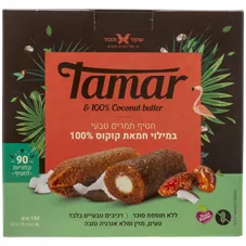 שקד תבור חטיף תמרים טבעי במילוי חמאת קוקוס  SHAKED TAVOR TAMAR & COCONUT BUTTER 100% כליל הטבע
