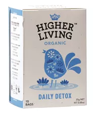 תה דיילי דיטוקס אורגני הייר ליווינג 15 שקיקים Higher Living Daily Detox כליל הטבע