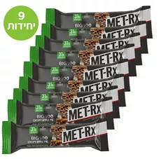 מארז 9 יח מטרקס ביג-100 בטעם פאי תפוחים 100 גרם MET-RX BIG-100 CRISPY APPLE PIE כליל הטבע