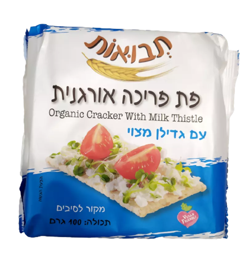פת פריכה אורגנית עם גדילן מצוי - תבואות