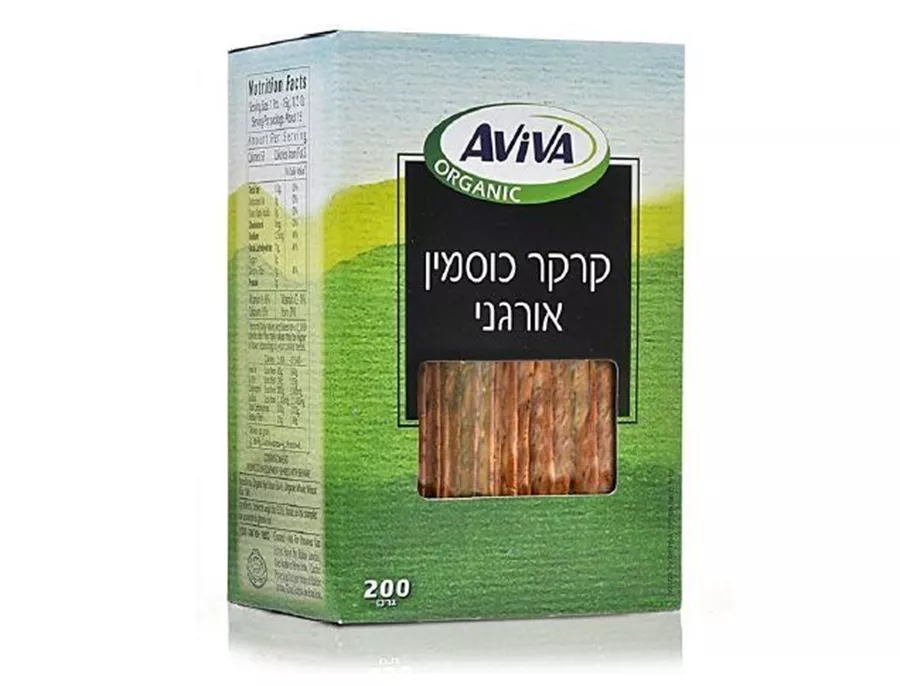 קרקר כוסמין אורגני אביבה 200 גרם Aviva Organic Spelt Cracker