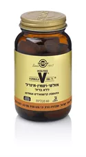 מולטי ויטמין-מינרל VM-75 סולגאר 60 טבליות Iron-Free Formula VM-75 Solgar כליל הטבע