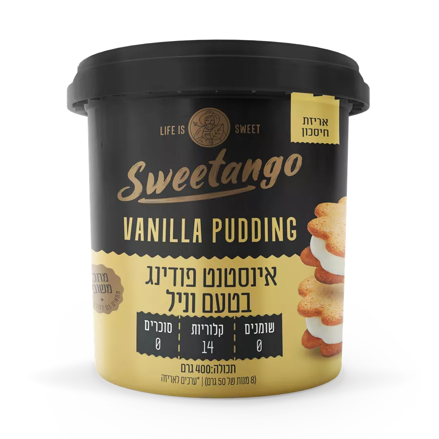 אינסטנט פודינג בטעם וניל - סוויטנגו  400 גרם           Sweetango Vanilla Instant Pudding