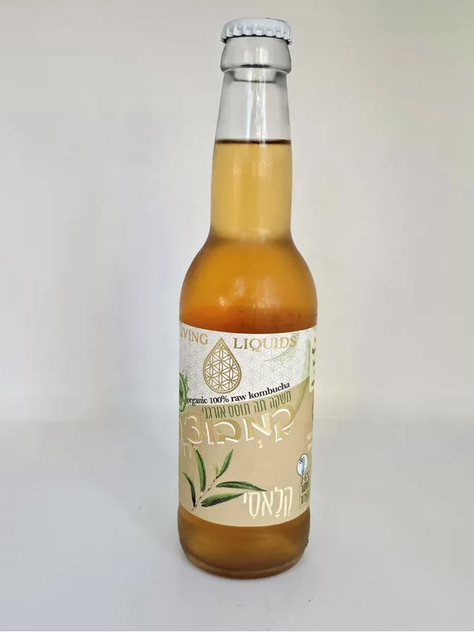 משקה קמבוצ'ה תוסס אורגני טבעי קלאסי LIVING LIQUIDS