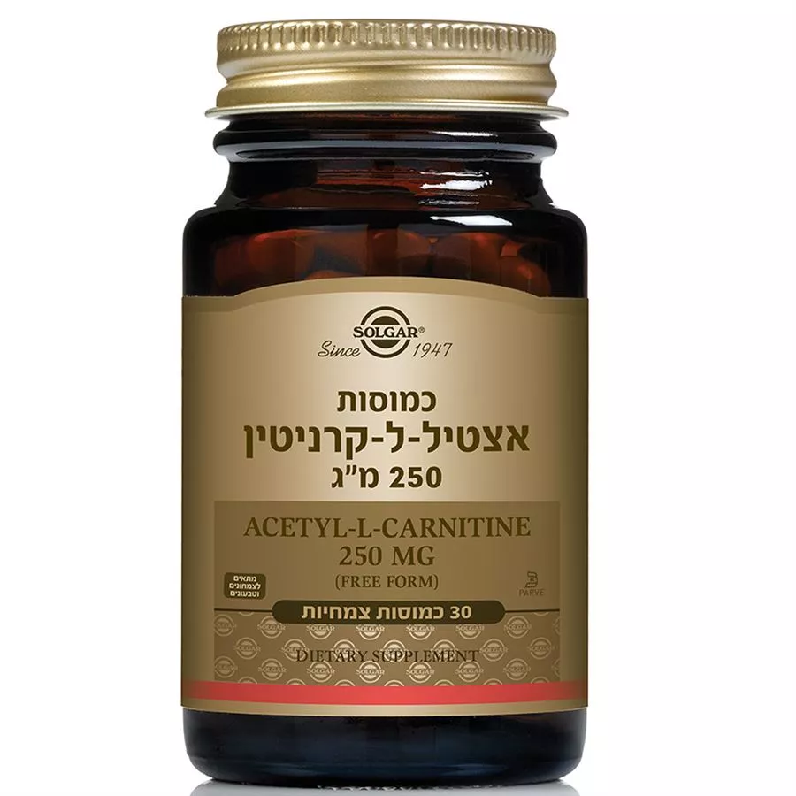 סולגאר - אצטיל - ל - קרניטין 30 כמוסות 250 מ