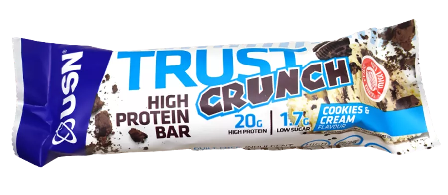 חטיף חלבון עוגיות ושמנת - USN TRUST CRUNCH