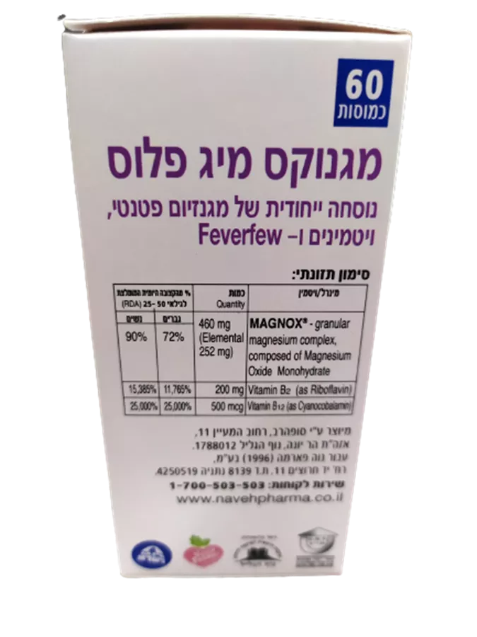 מגנוקס מיג פלוס - NAVEH PHARMA