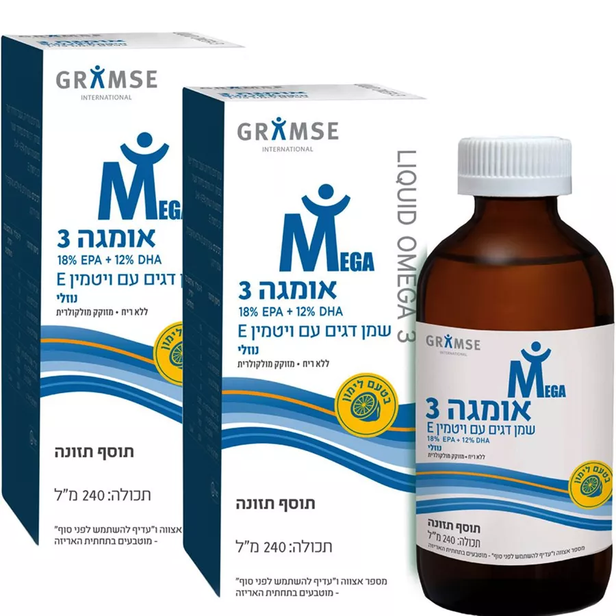 אומגה 3 נוזלי גראמזה  2*240 מ