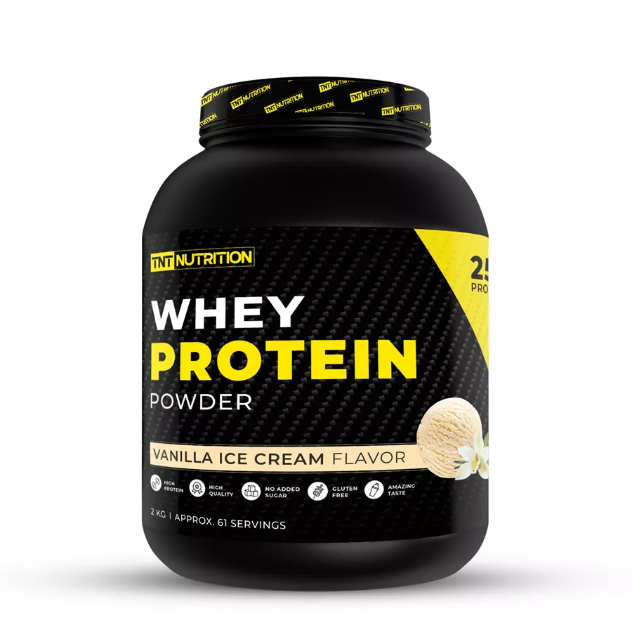 אבקת חלבון מי גבינה בטעם קרם גלידת וניל - TNT WHEY PROTEIN