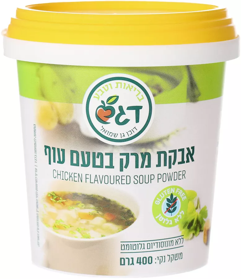 אבקת מרק בטעם עוף דגש מהדרין 400 גרם