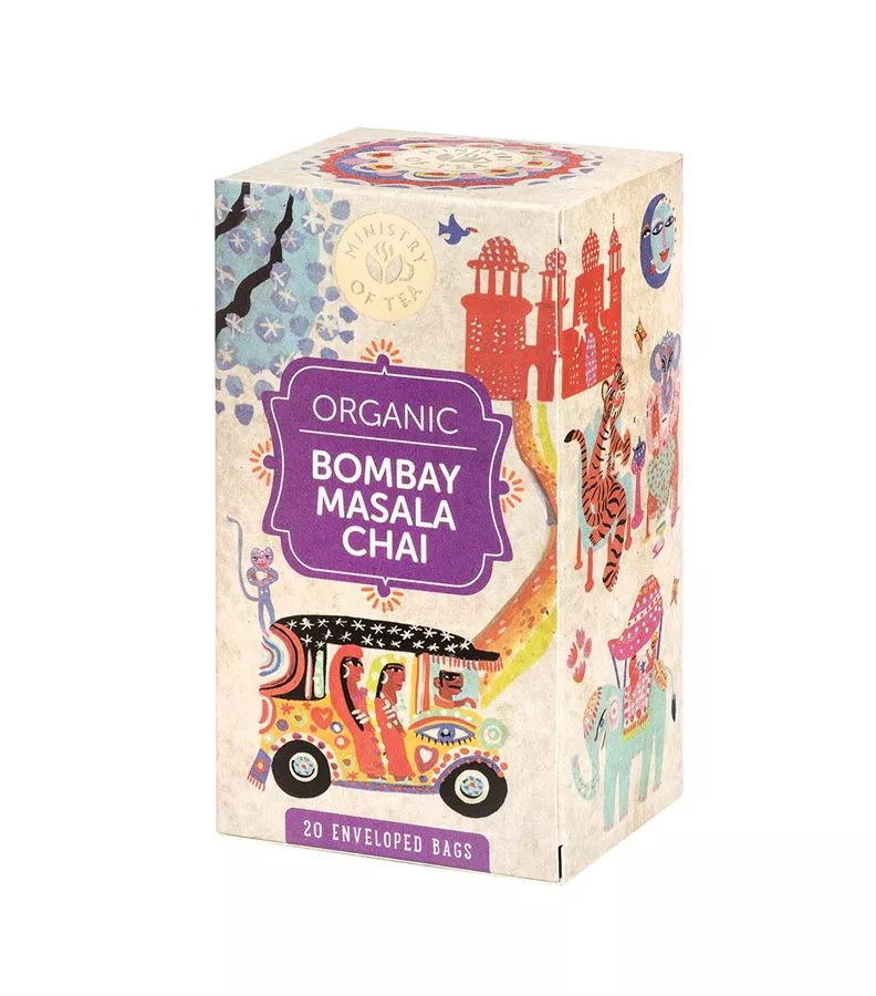 שקיקי תה צ'אי מסאלה בומביי 35 גרם 20 שקיקים ORGANIC BOMBAY MASHALA CHAI