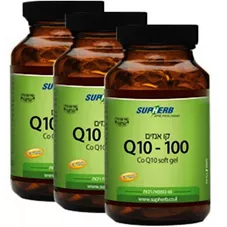 סופהרב - מארז שלישייה קו אנזים 100 מ"ג  Q10 תכולה 3*60 כמוסות Supherb Q10 כליל הטבע