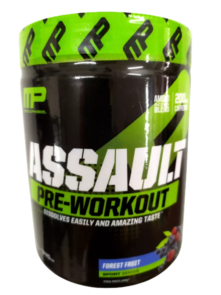 אבקה להכנת משקה על בסיס חומצות אמינו - MP ASSAULT PRE  WORKOUT