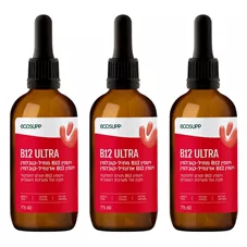 B12 אולטרה - אקוסאפ 3*60 מ"ל  EcoSupp B12 ULTRA כליל הטבע