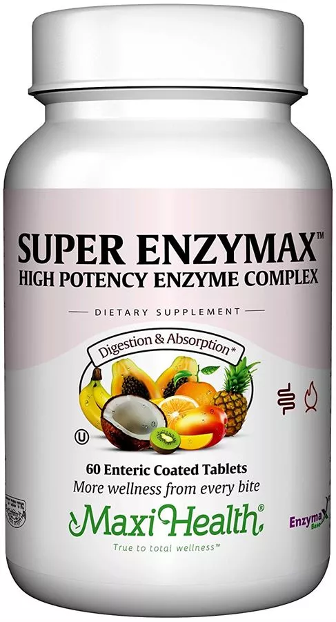 סופר אנזימקס מקסי הלט 60 טבליות Maxi Health Super Enzymax