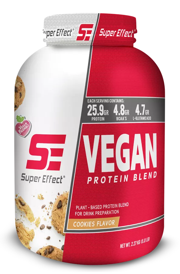 אבקת חלבון טבעונית בטעם עוגיות סופר אפקט |   SUPER EFFECT VEGAN