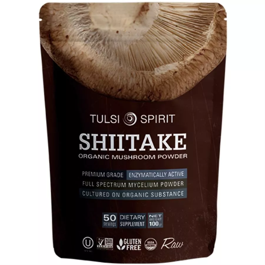 שיטאקה אבקה תפטיר פטריות אורגניות 50 גרם TULSI SPIRIT SHIITAKE